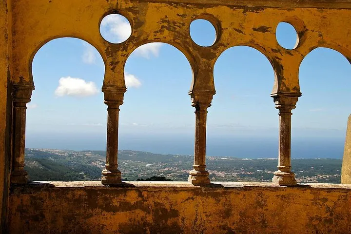 Terraces of Pena Palace Overlooking the Atlantic Ocean