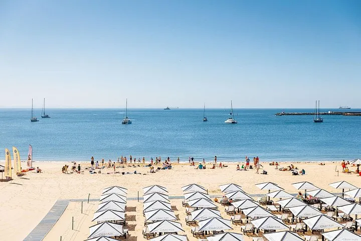 The beautiful and sunny Cascais beach.