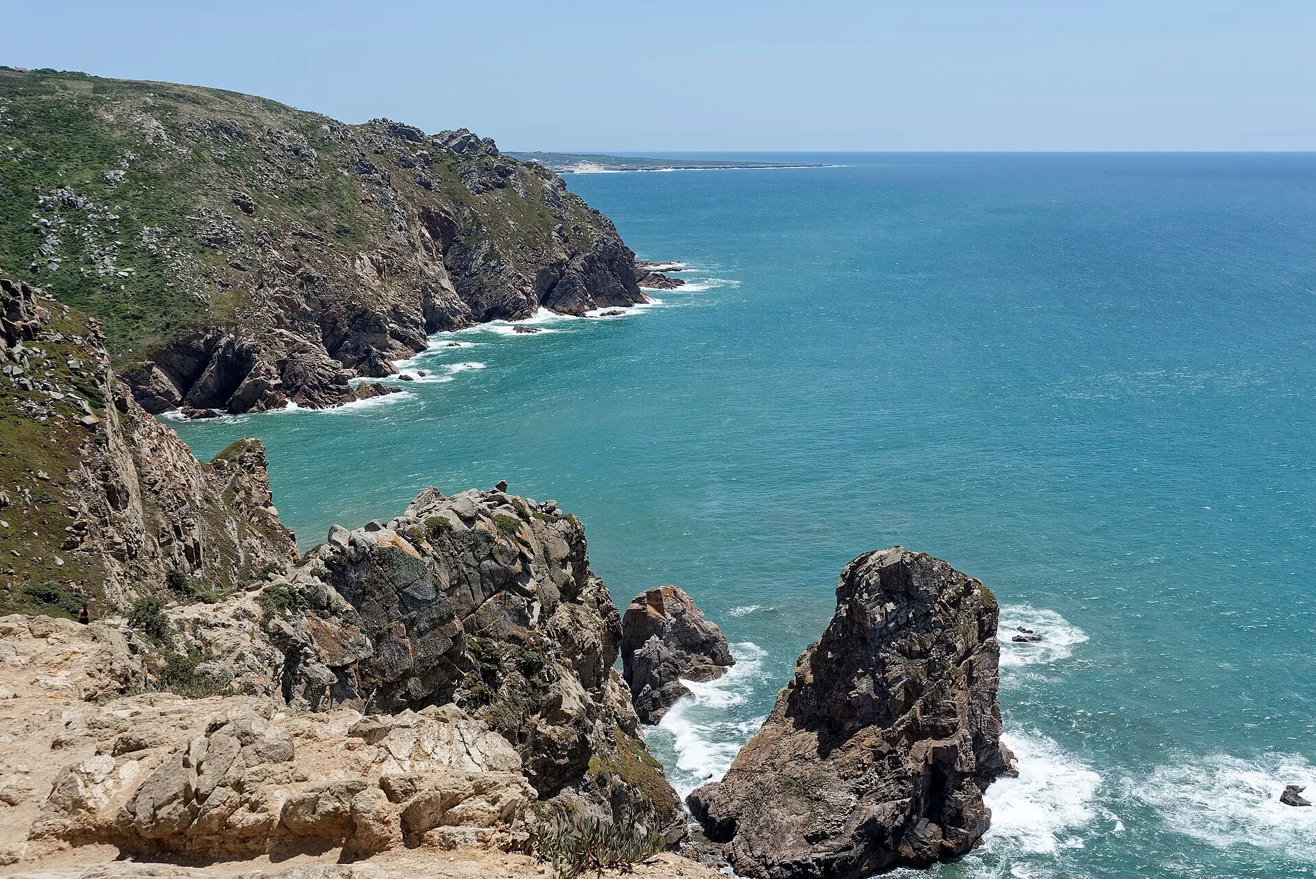 The cliffs at Cabo da Roca dropping into the Atlantic